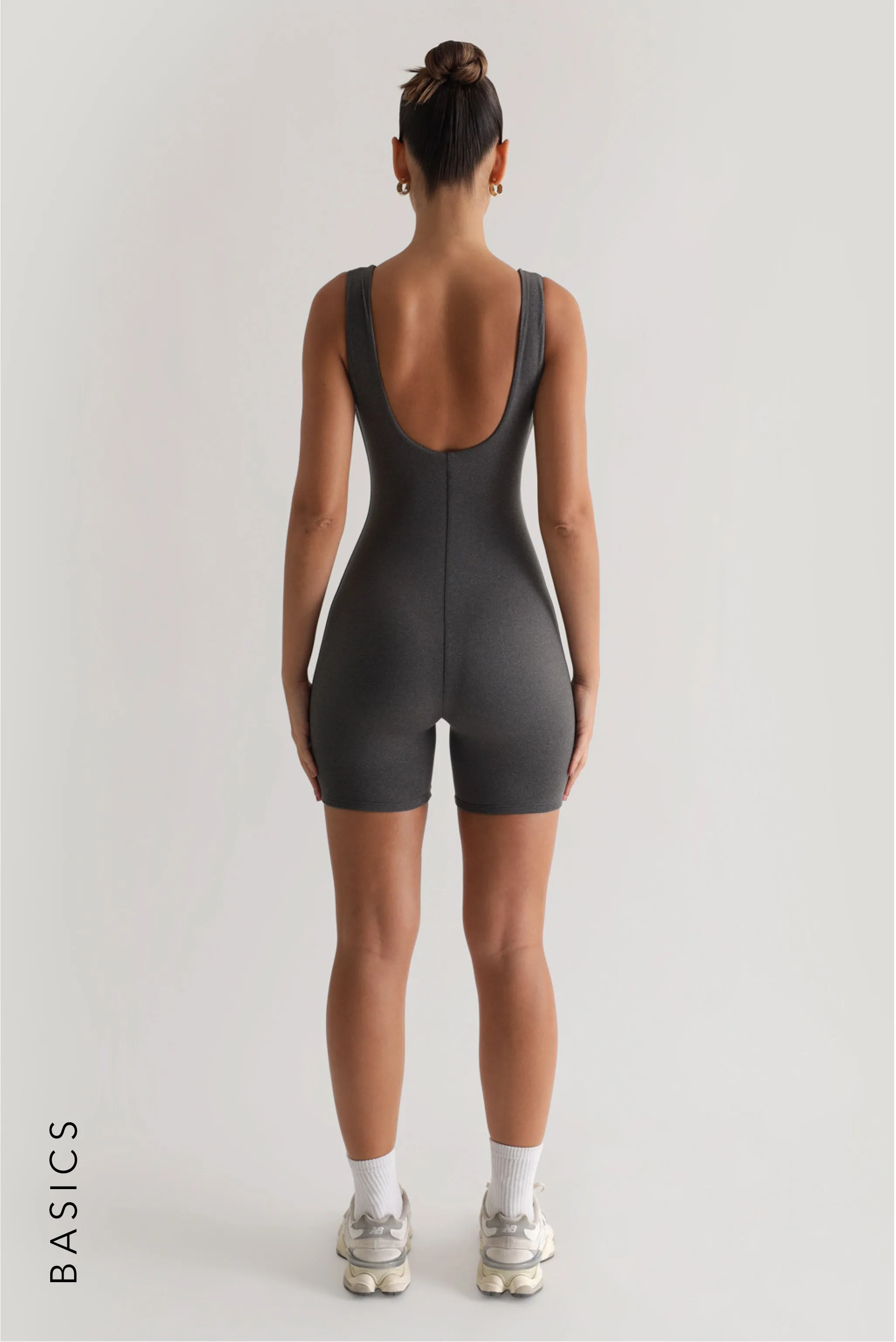 Scoop Neck Romper - Dark Heather Gray sold by My outfit online product image thumbnail 2