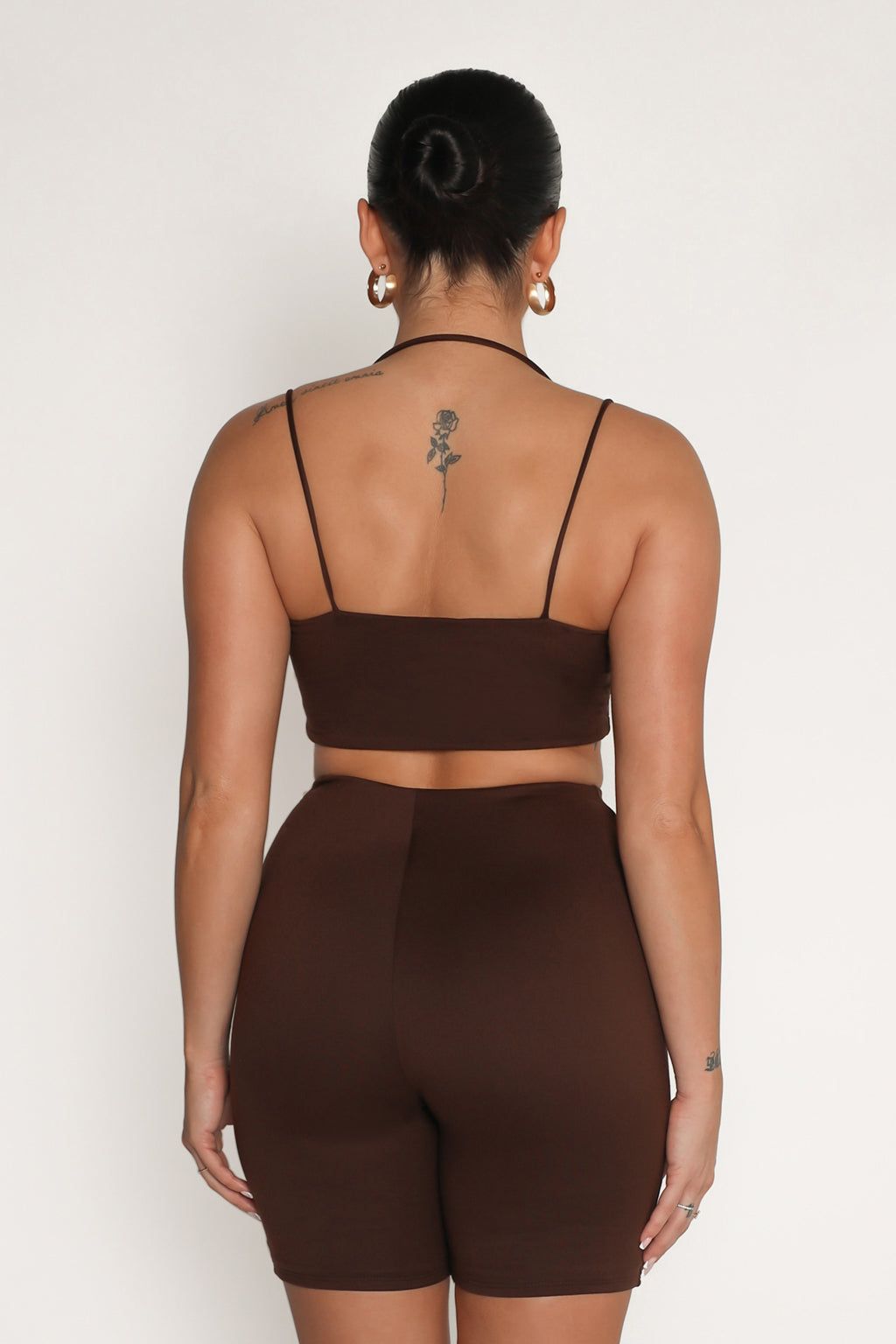 Double String Basic Tube Top - Dark Chocolate sold by My outfit online product image thumbnail 3