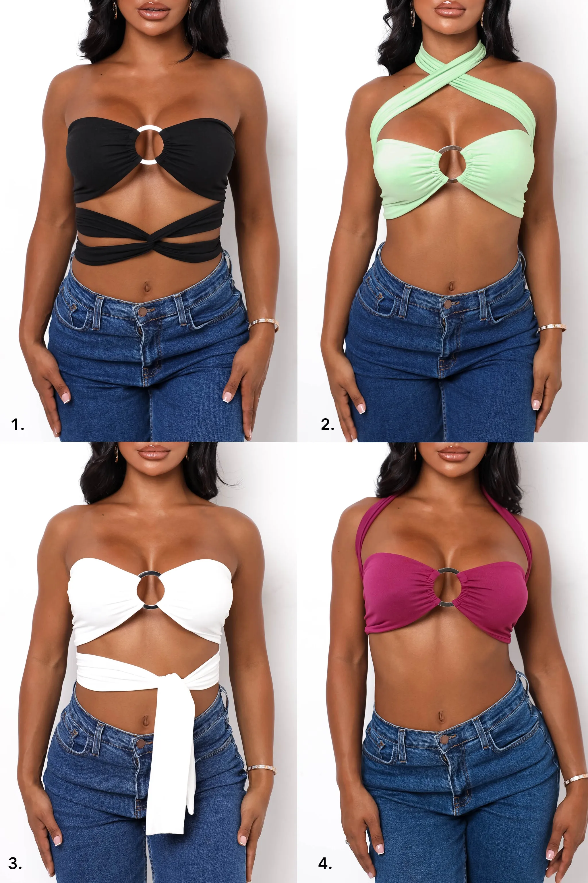 A Versatile Crop Top- Magenta sold by My outfit online product image thumbnail 2