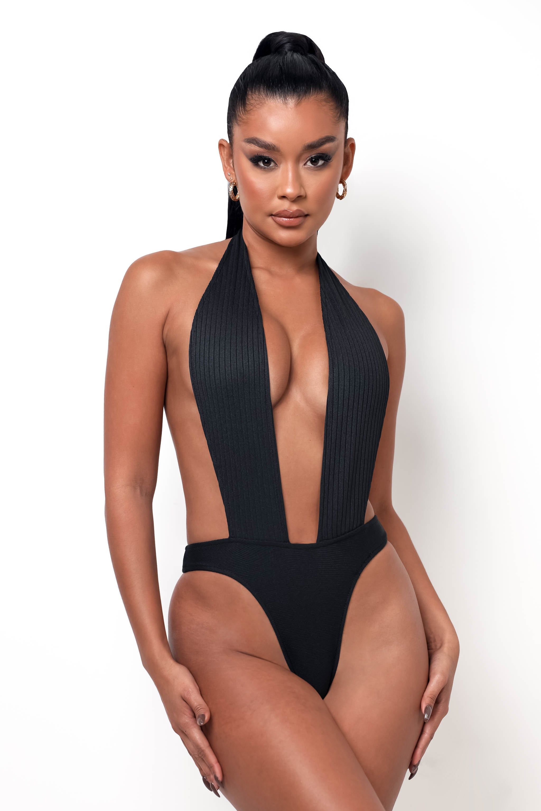 Open Back Bodysuit - Black sold by My outfit online