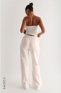 Structured Wide Leg Sweatpants  - Pearl sold by My outfit online