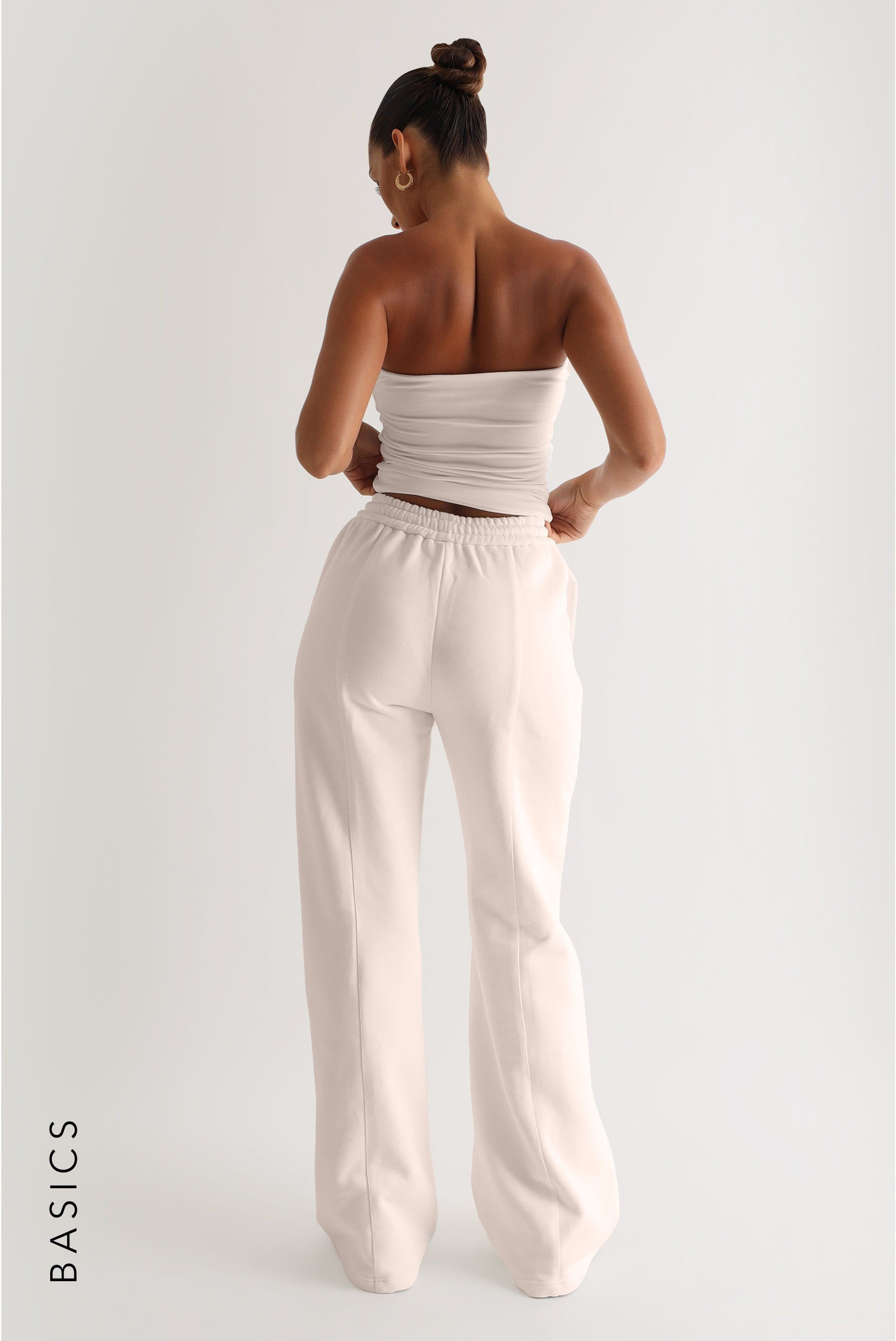 Structured Wide Leg Sweatpants - Pearl sold by My outfit online product image thumbnail 2
