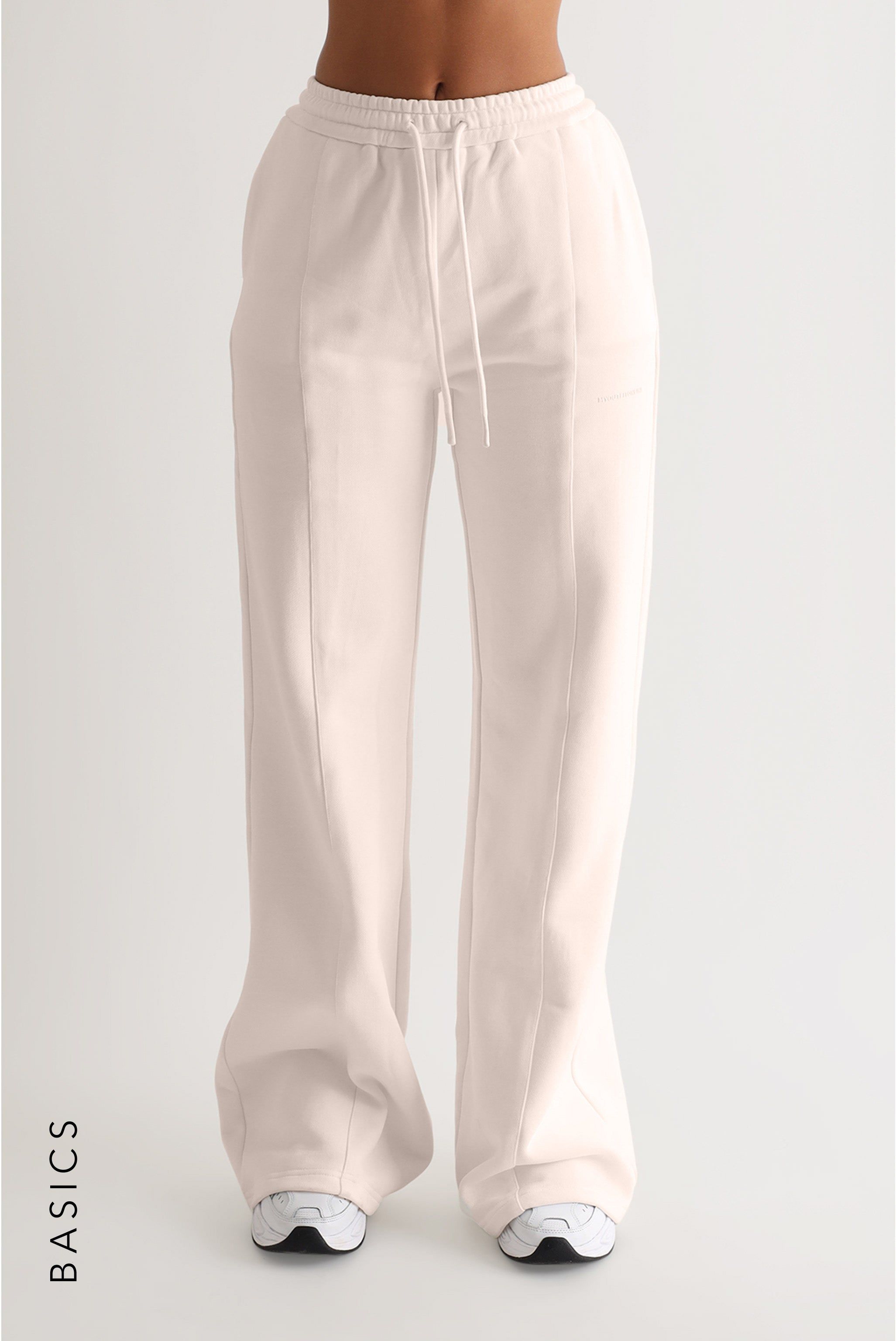 Structured Wide Leg Sweatpants - Pearl sold by My outfit online