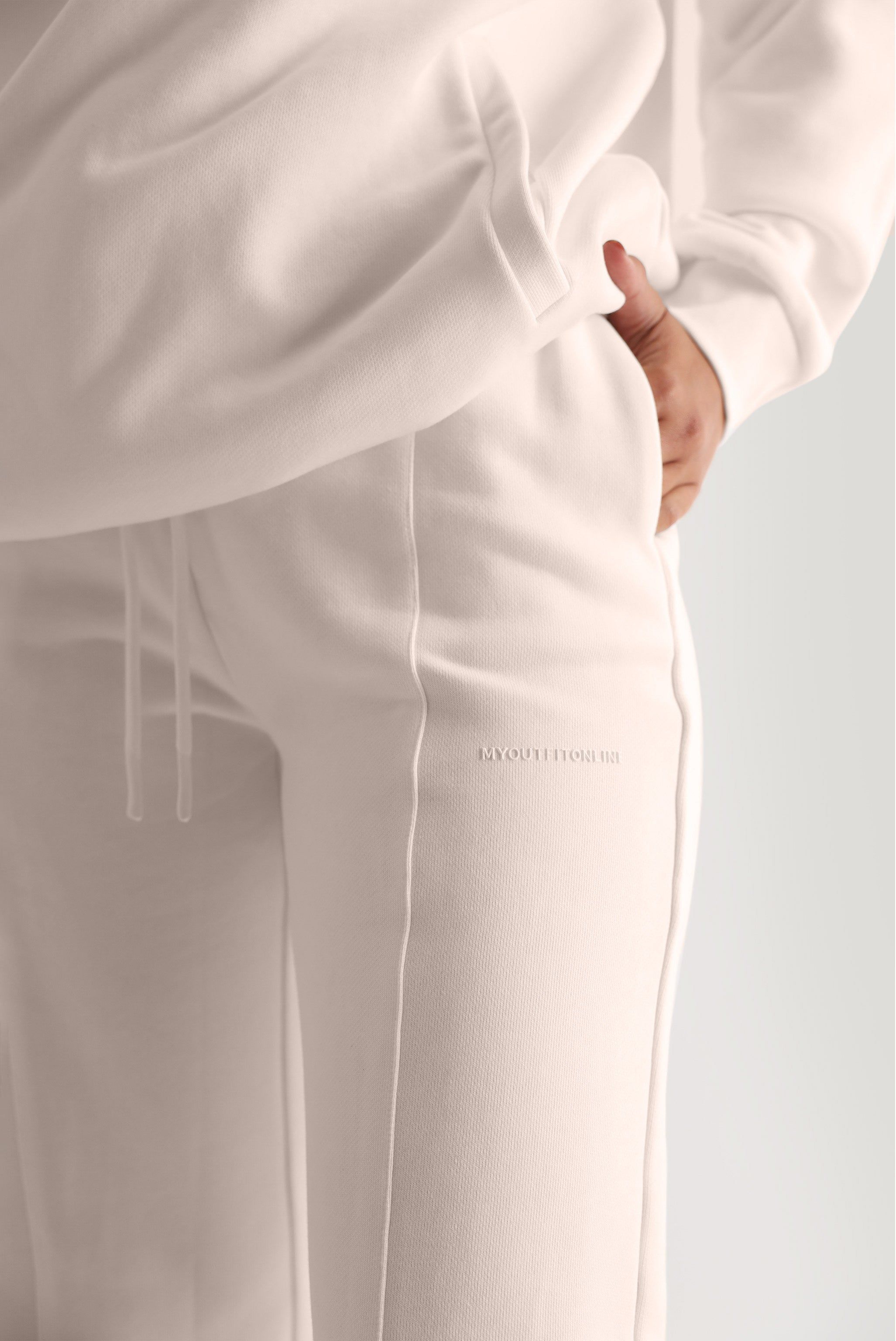 Structured Wide Leg Sweatpants - Pearl sold by My outfit online product image thumbnail 3
