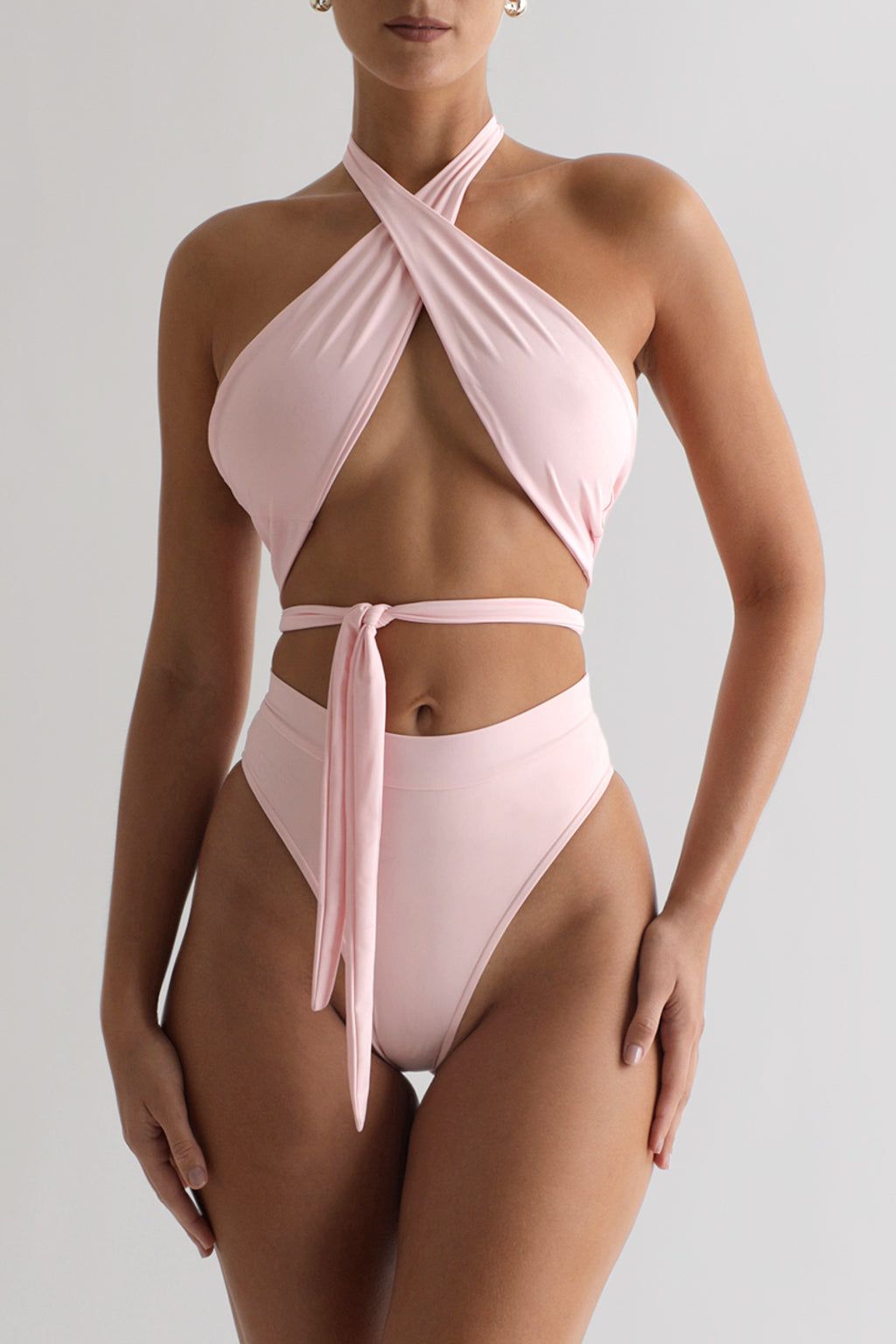 Luca High Waisted Bikini Bottoms - Pink sold by My outfit online product image thumbnail 2