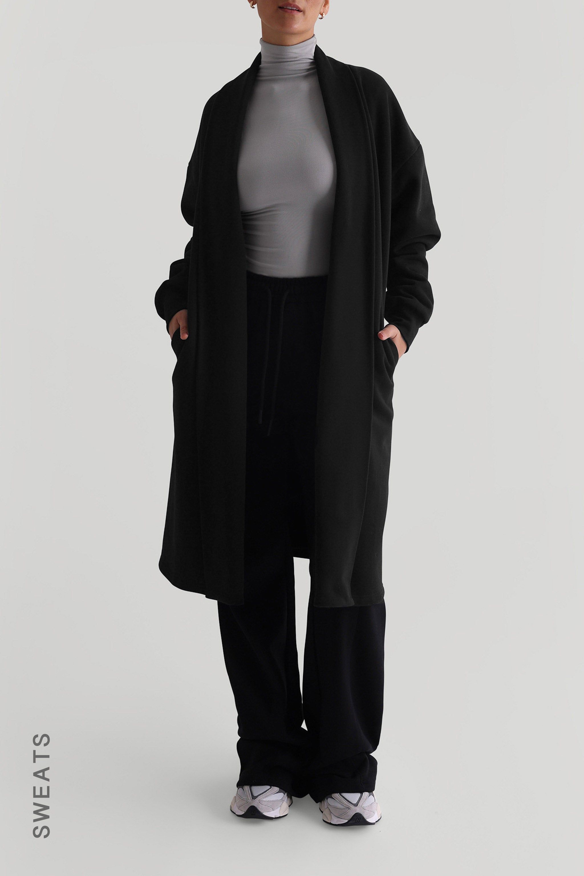 Oversized Sweat Cardigan - Black sold by My outfit online product image thumbnail 3