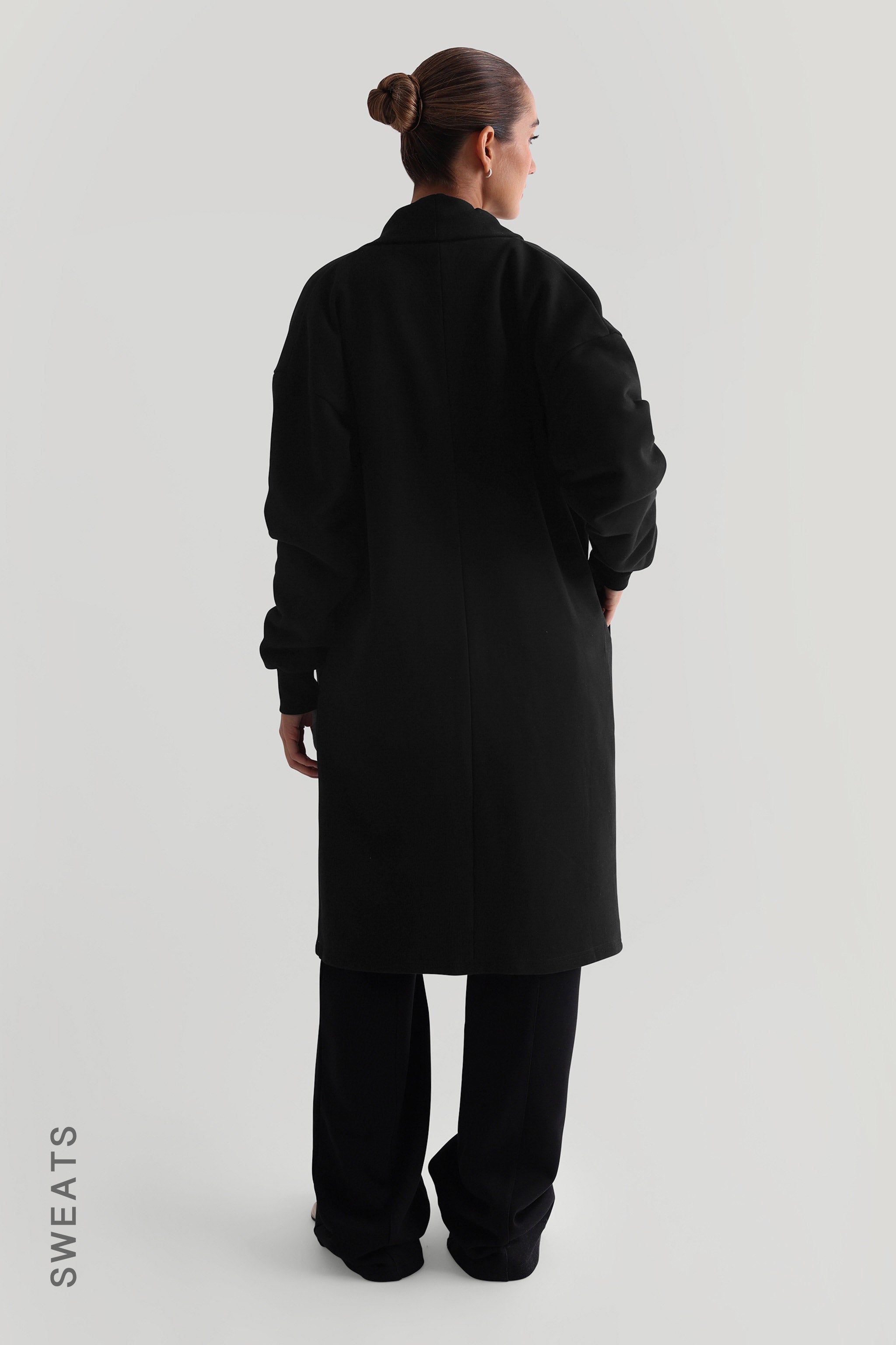 Oversized Sweat Cardigan - Black sold by My outfit online product image thumbnail 4