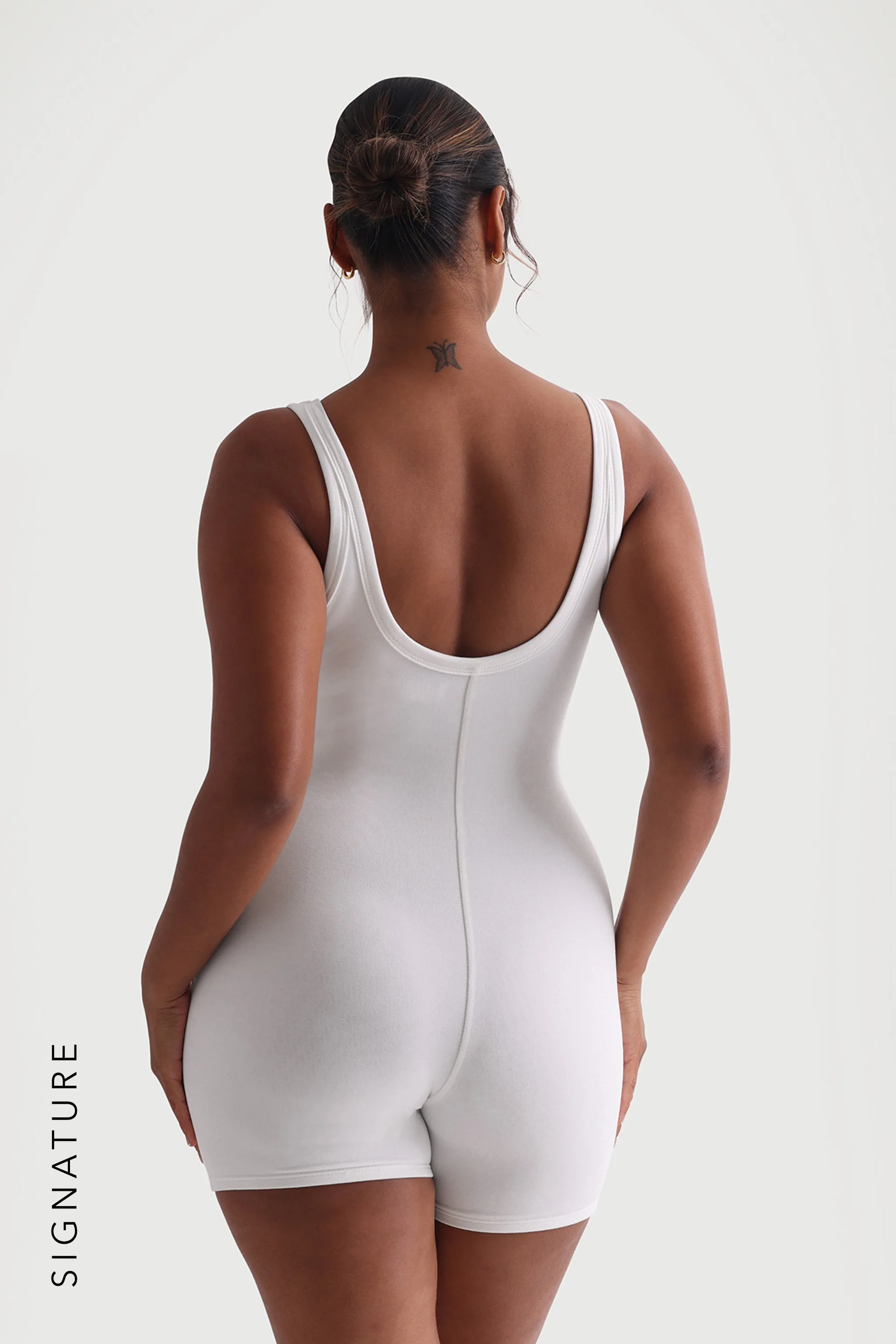 Banded Scoop Neck Romper - White sold by My outfit online product image thumbnail 4