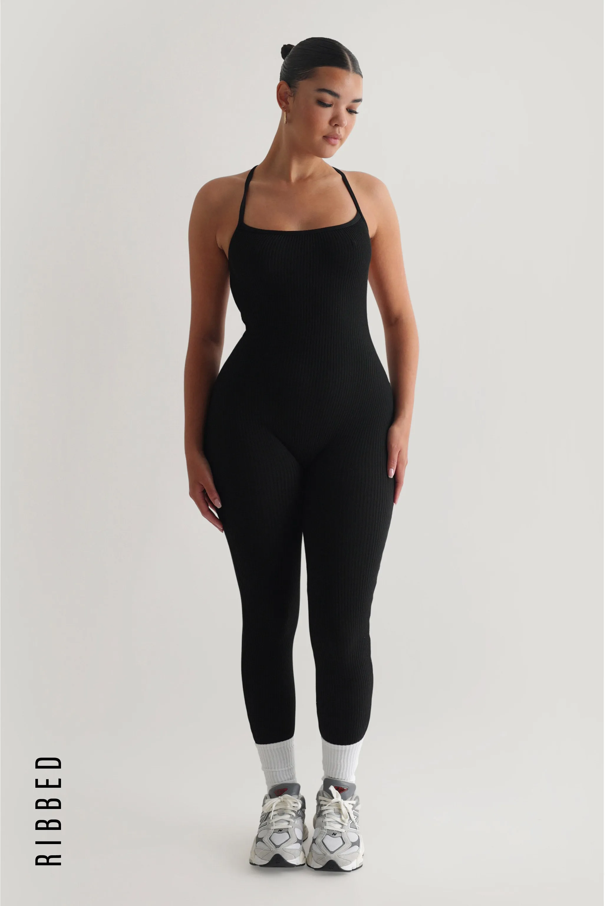Katy Ribbed Jumpsuit - Black sold by My outfit online product image thumbnail 2
