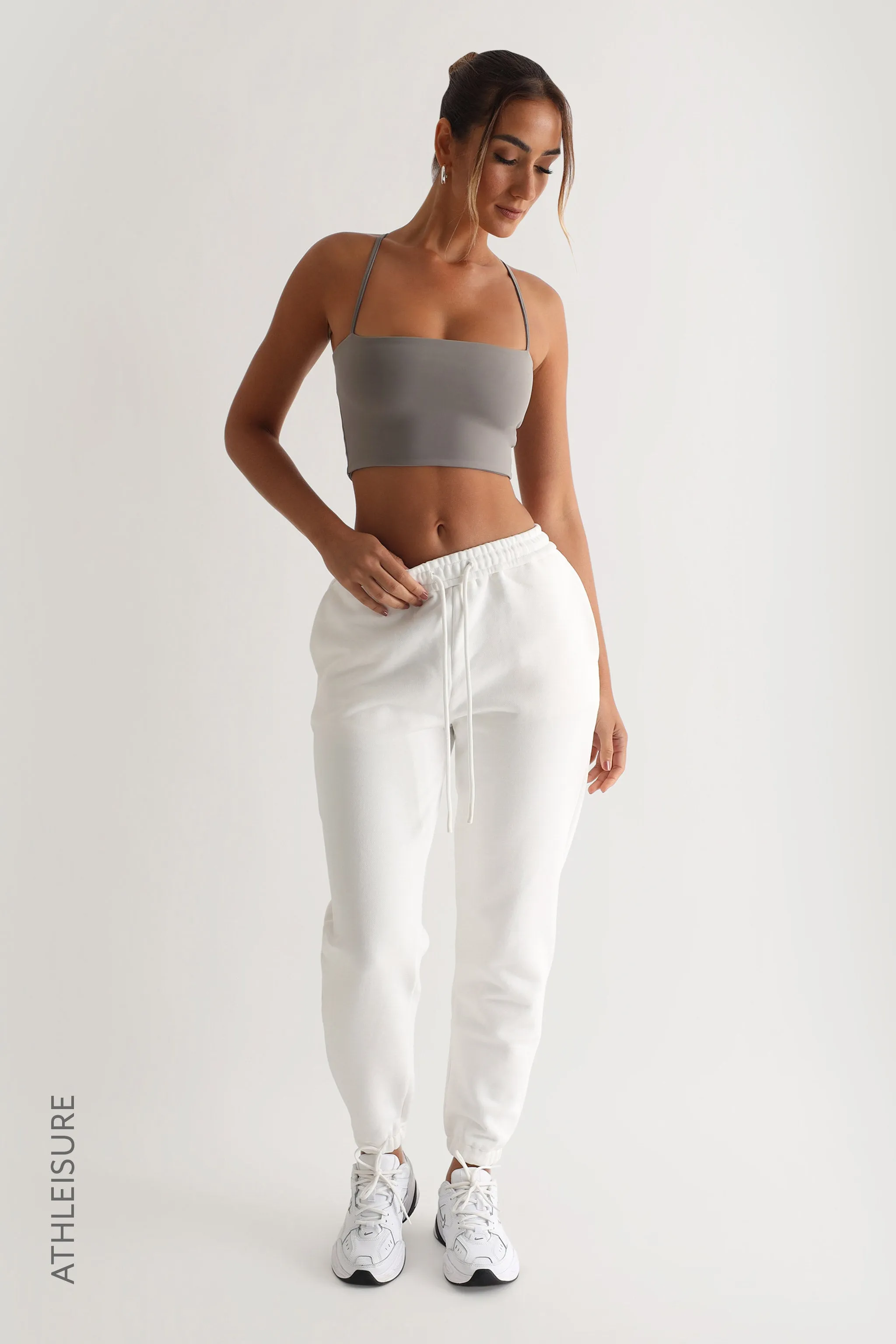 Thin Strap Athleisure Crop Top - Gray sold by My outfit online product image thumbnail 5