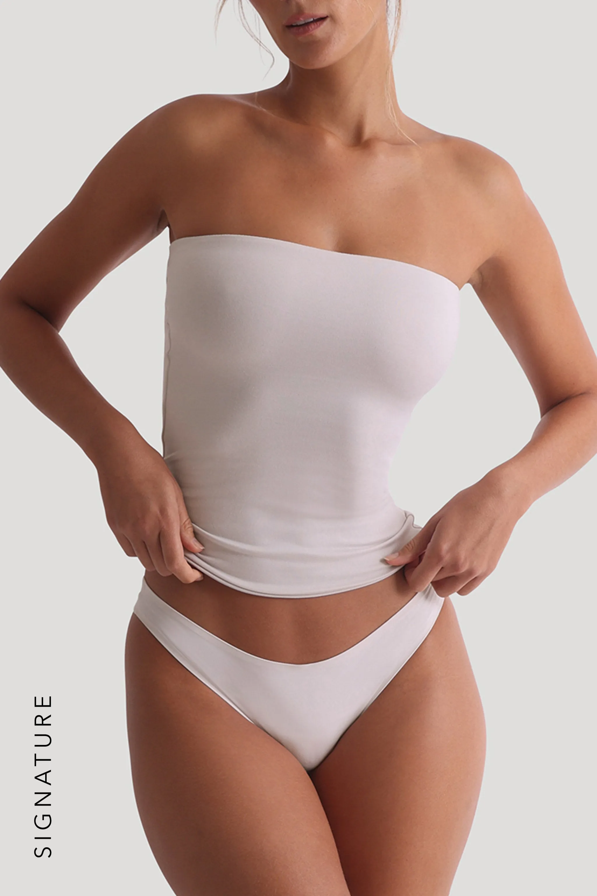 Classic Full-Length Tube Top - Soft Beige sold by My outfit online