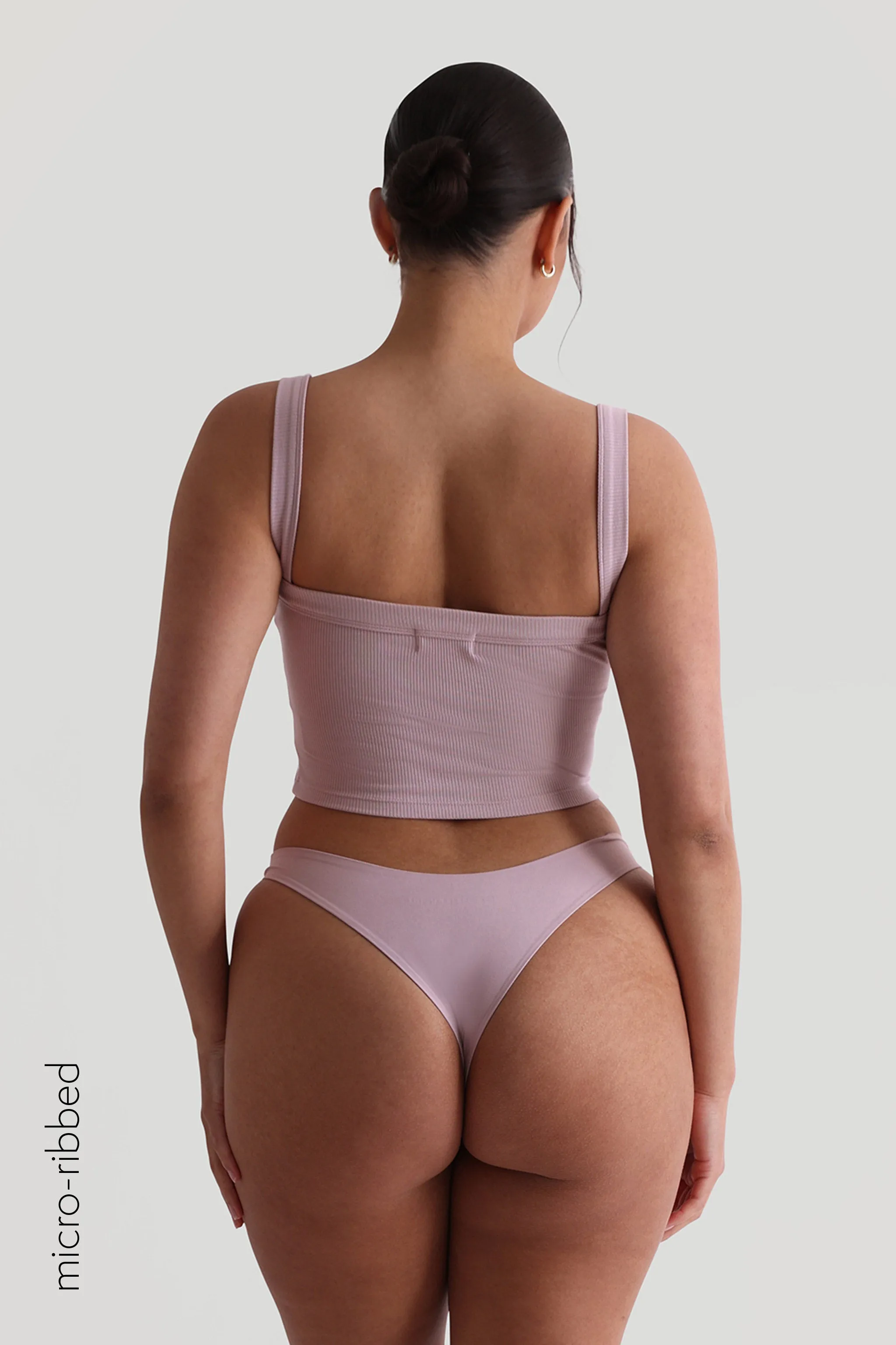 Staple Micro-Ribbed Crop Top - Lavender sold by My outfit online product image thumbnail 2