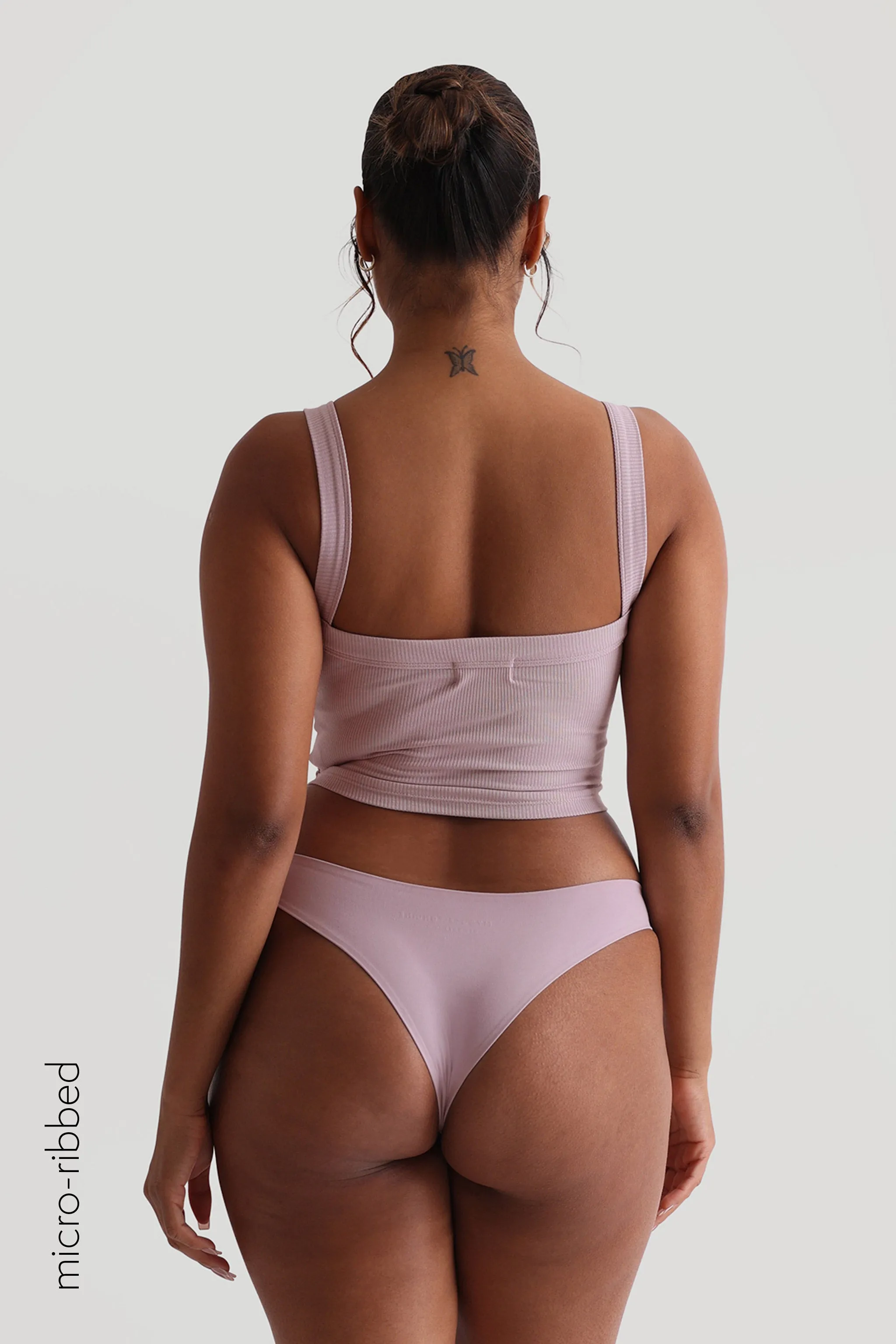 Staple Micro-Ribbed Crop Top - Lavender sold by My outfit online product image thumbnail 4