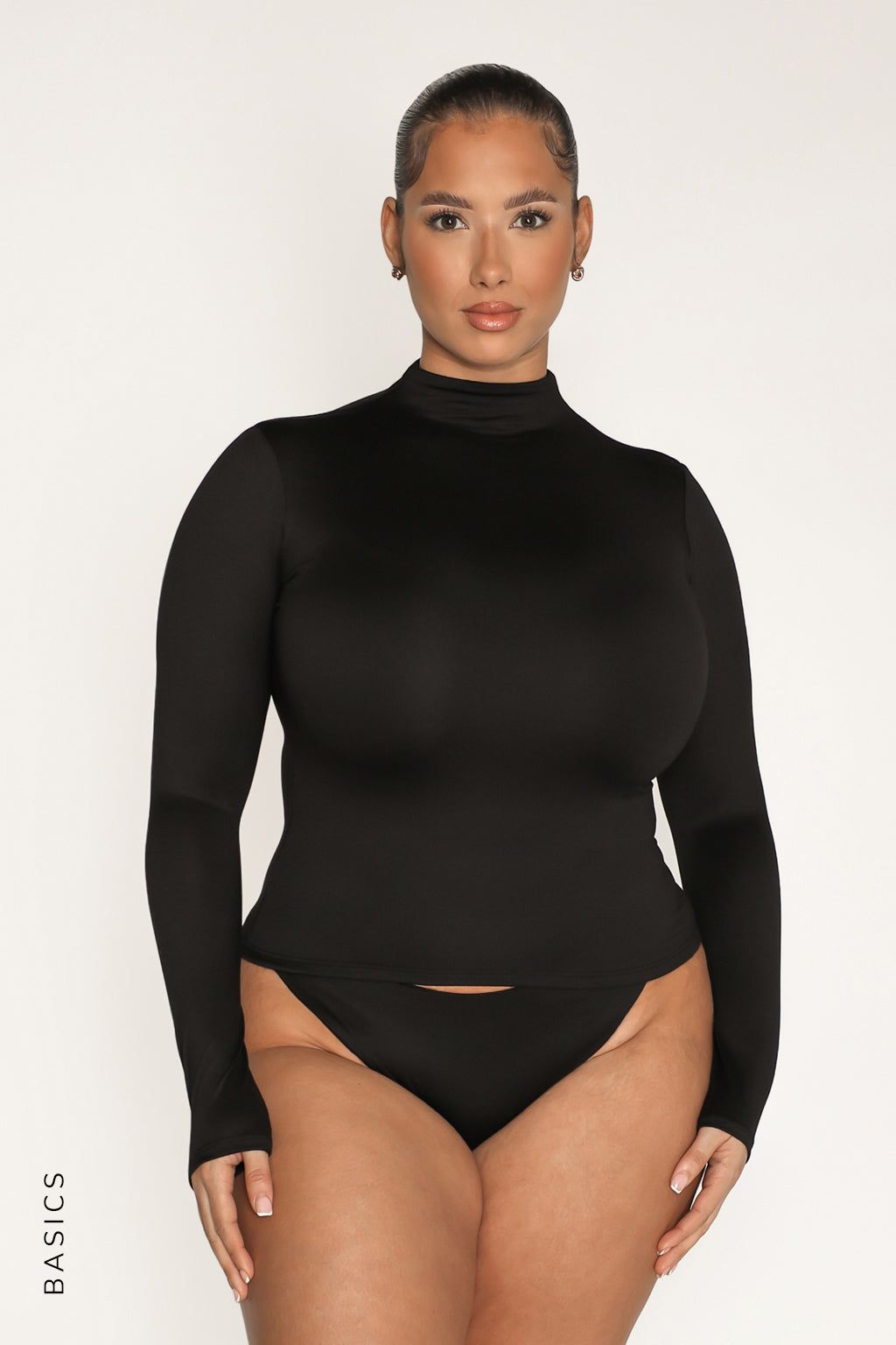 Must-Have Mock Neck T-Shirt - Black sold by My outfit online product image thumbnail 5