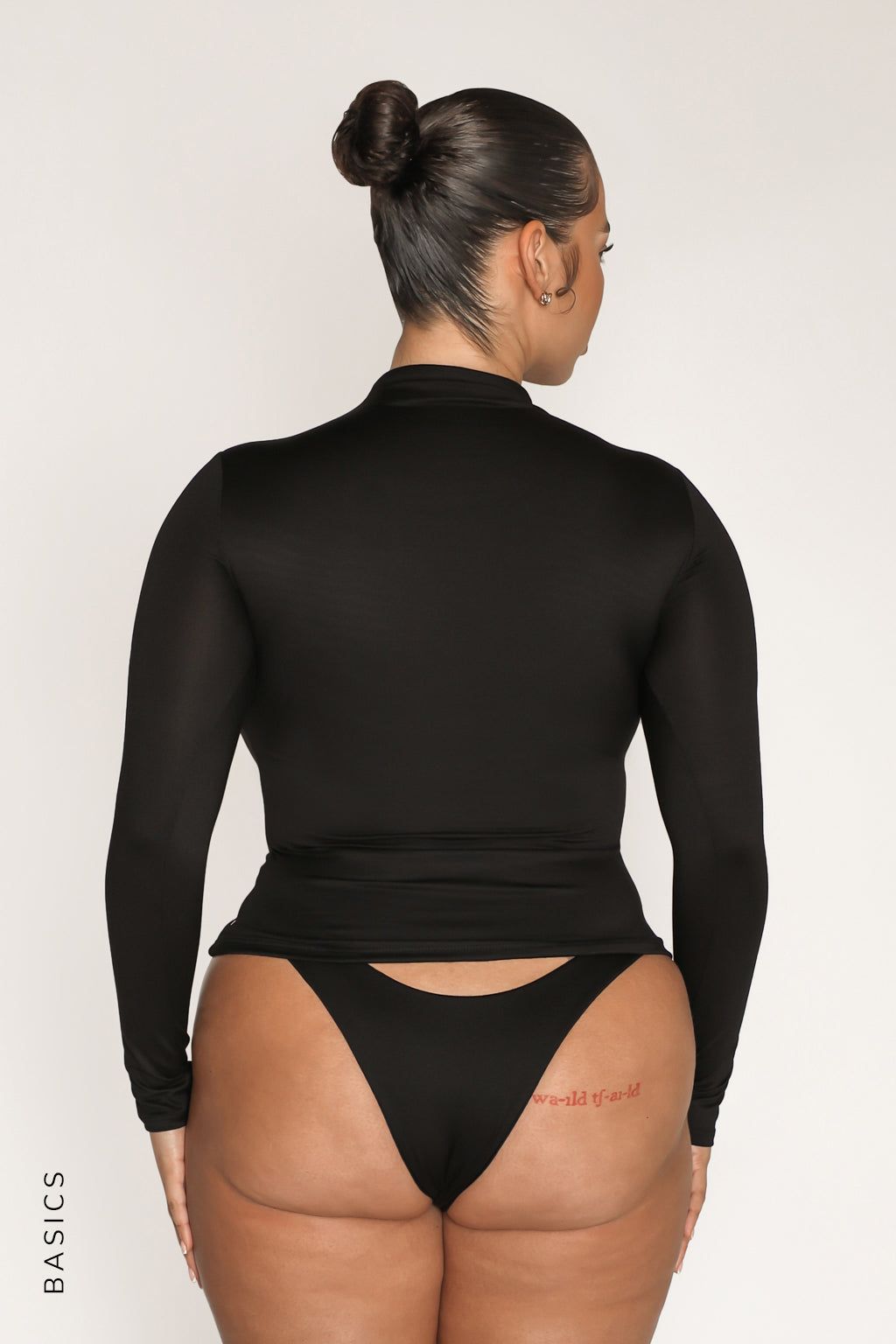 Must-Have Mock Neck T-Shirt - Black sold by My outfit online product image thumbnail 6