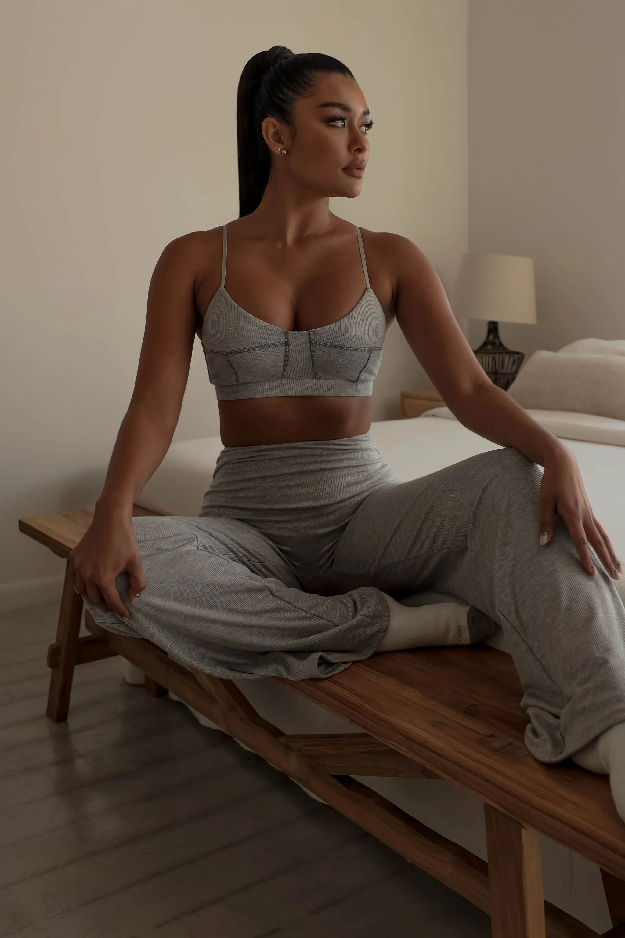 Essence Cotton Bralette - Dark Gray sold by My outfit online product image thumbnail 2