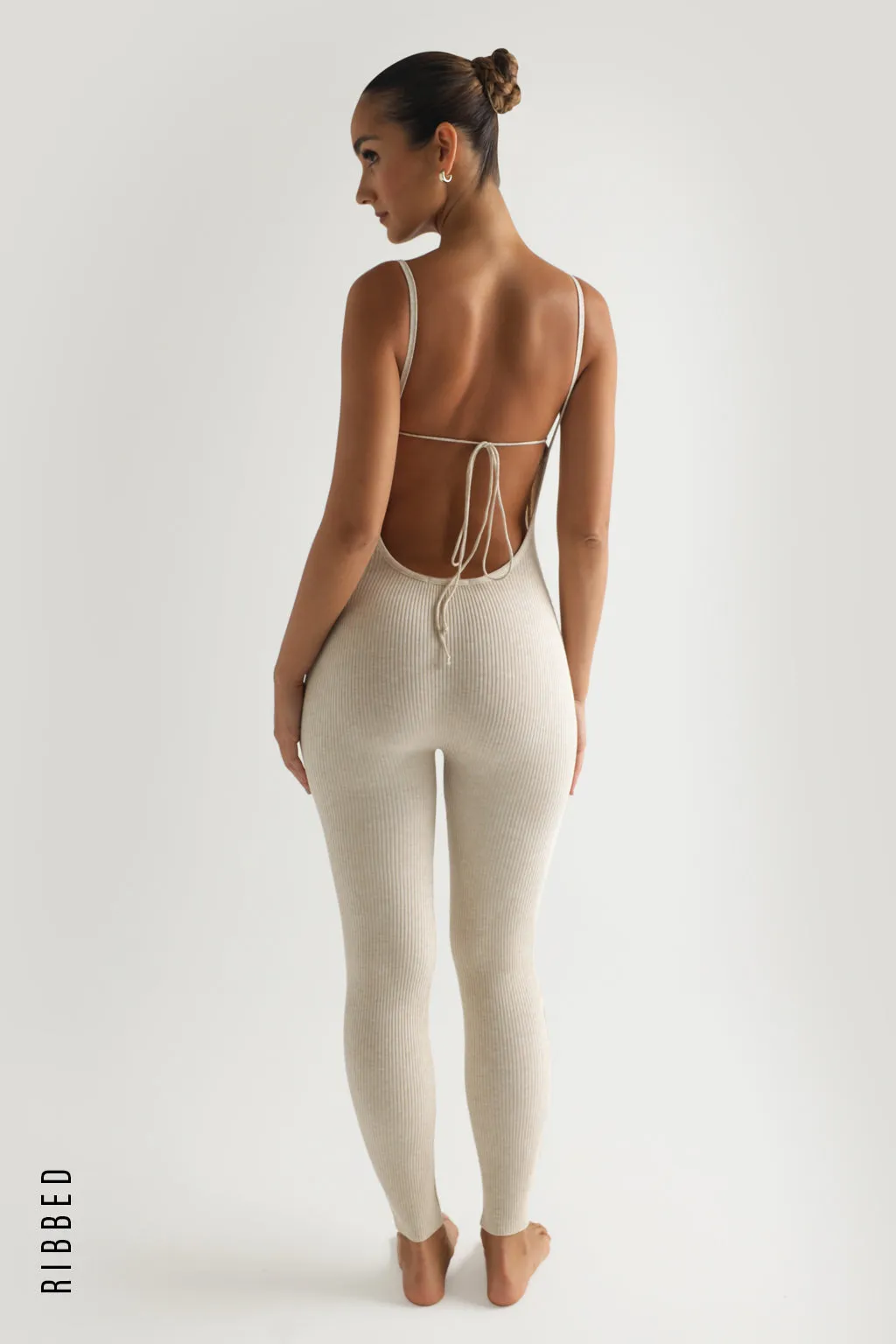 Back For More Ribbed Jumpsuit - Oatmeal sold by My outfit online
