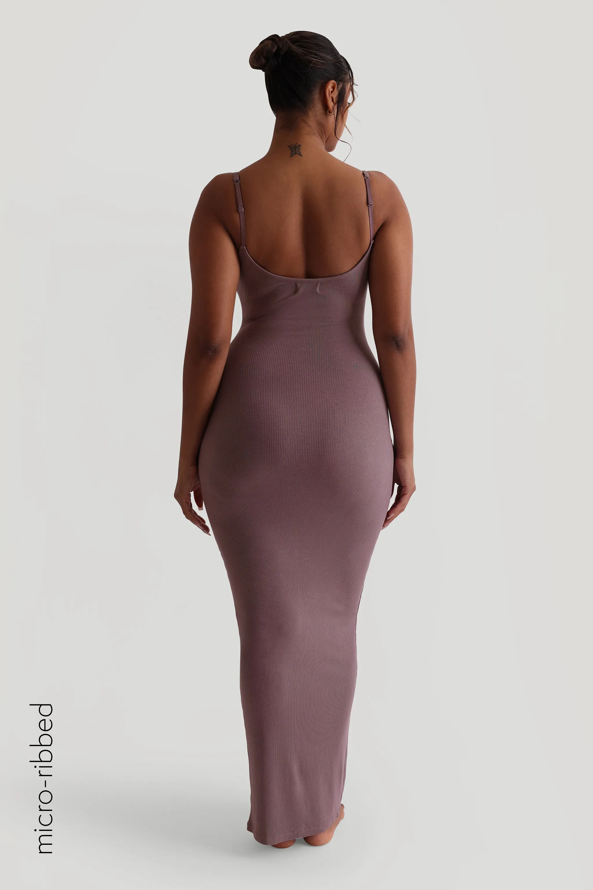 Slip-On Micro-Ribbed Maxi Dress - Vintage Purple sold by My outfit online product image thumbnail 4