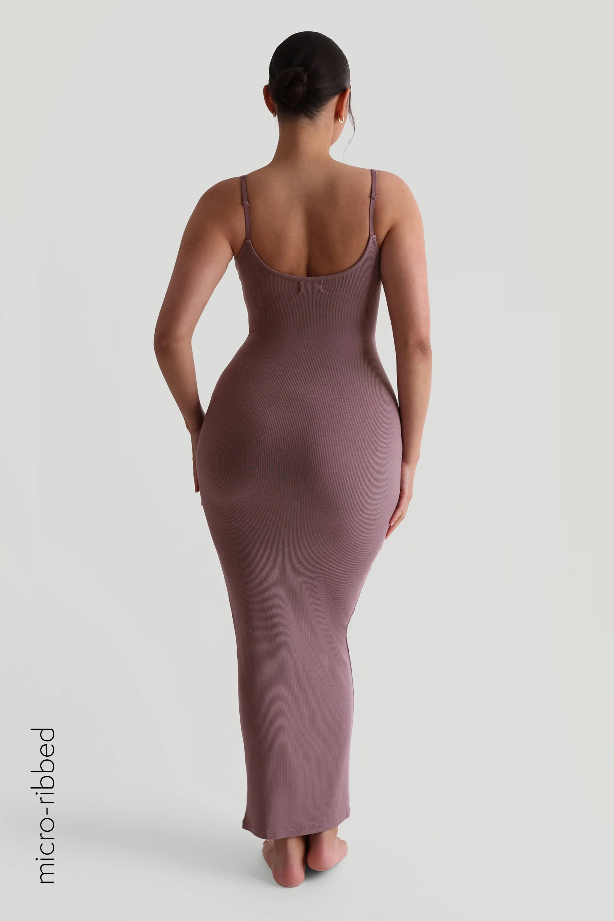 Slip-On Micro-Ribbed Maxi Dress - Vintage Purple sold by My outfit online product image thumbnail 2