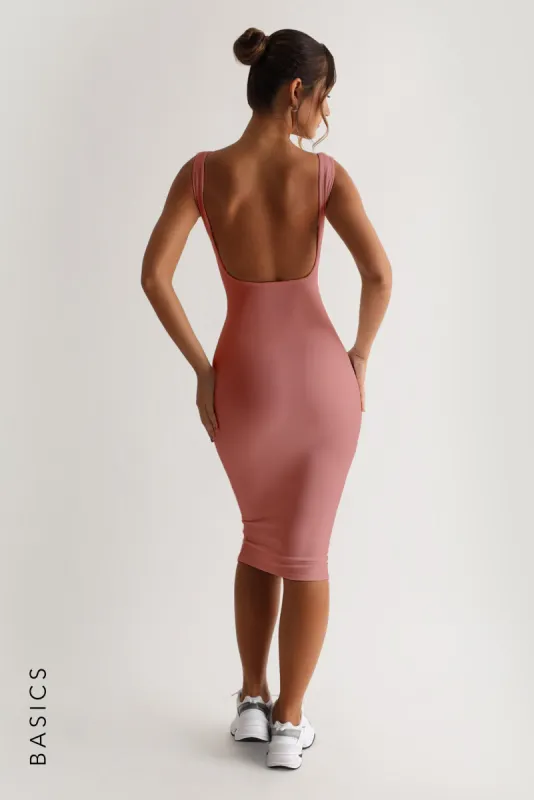 Low Back Midi Dress - Vintage Pink sold by My outfit online