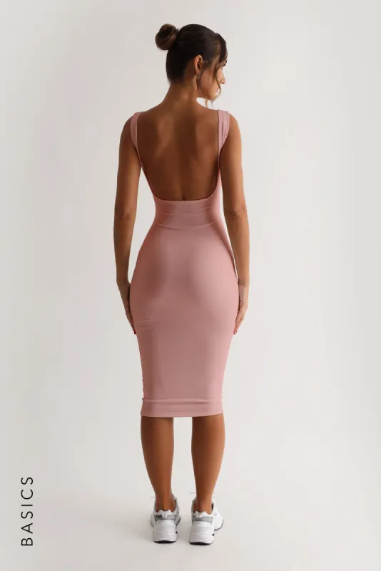 Low Back Midi Dress - Light Rose sold by My outfit online