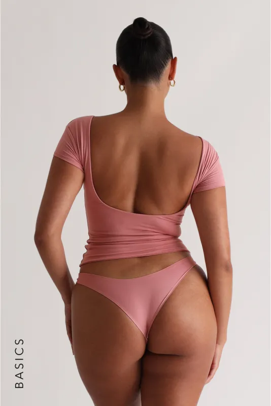 Cloud Low Back T-Shirt - Vintage Pink sold by My outfit online