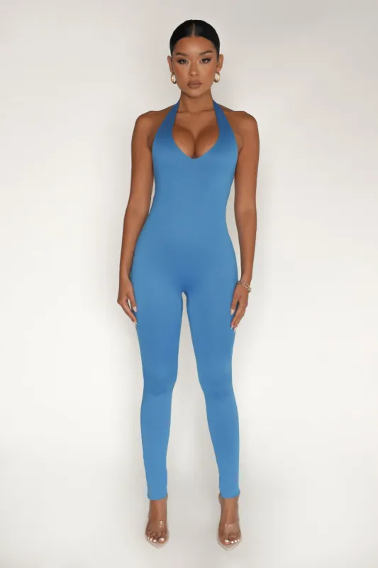 Zoe Halter Jumpsuit - Azure sold by My outfit online
