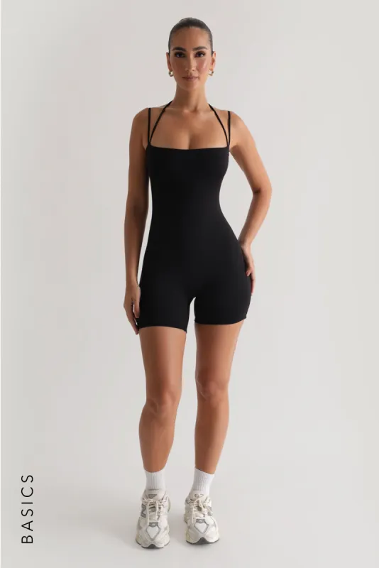 Double String Romper - Black sold by My outfit online