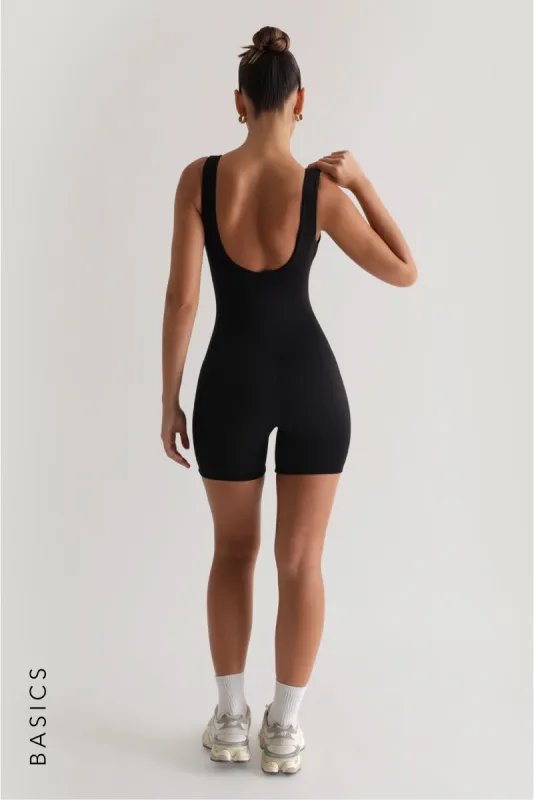 Scoop Neck Romper - Black sold by My outfit online