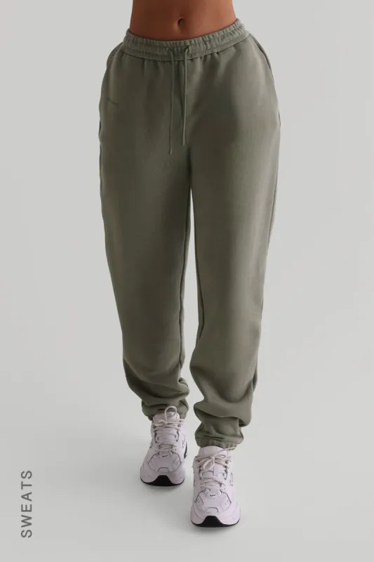 Jogger Fit Sweatpants - Dark Sage sold by My outfit online