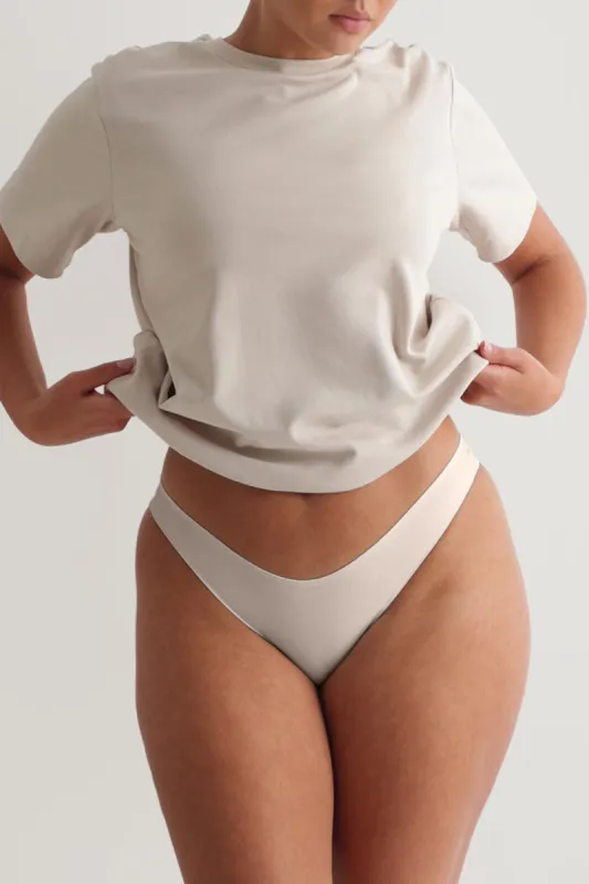 Relaxed Fit T-Shirt - Light Beige sold by My outfit online
