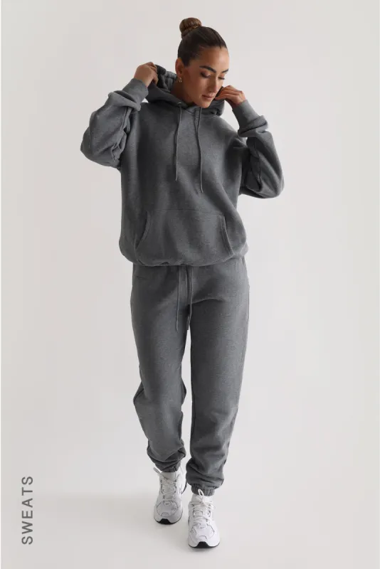 Relaxed Fit Hoodie - Dark Stone Gray sold by My outfit online