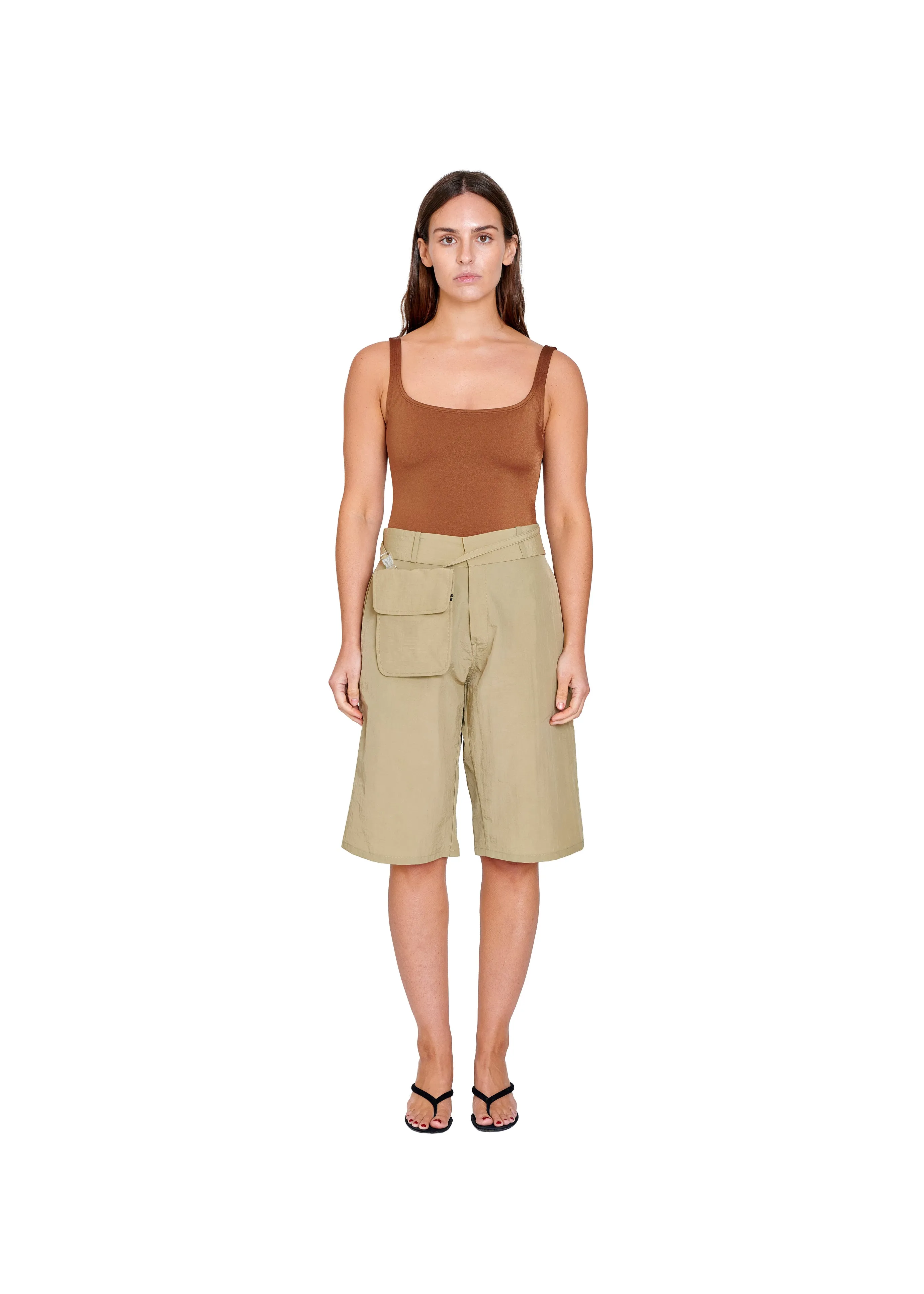 TRAVEL SLING IN TAN NYLON sold by Coming of Age product image thumbnail 3