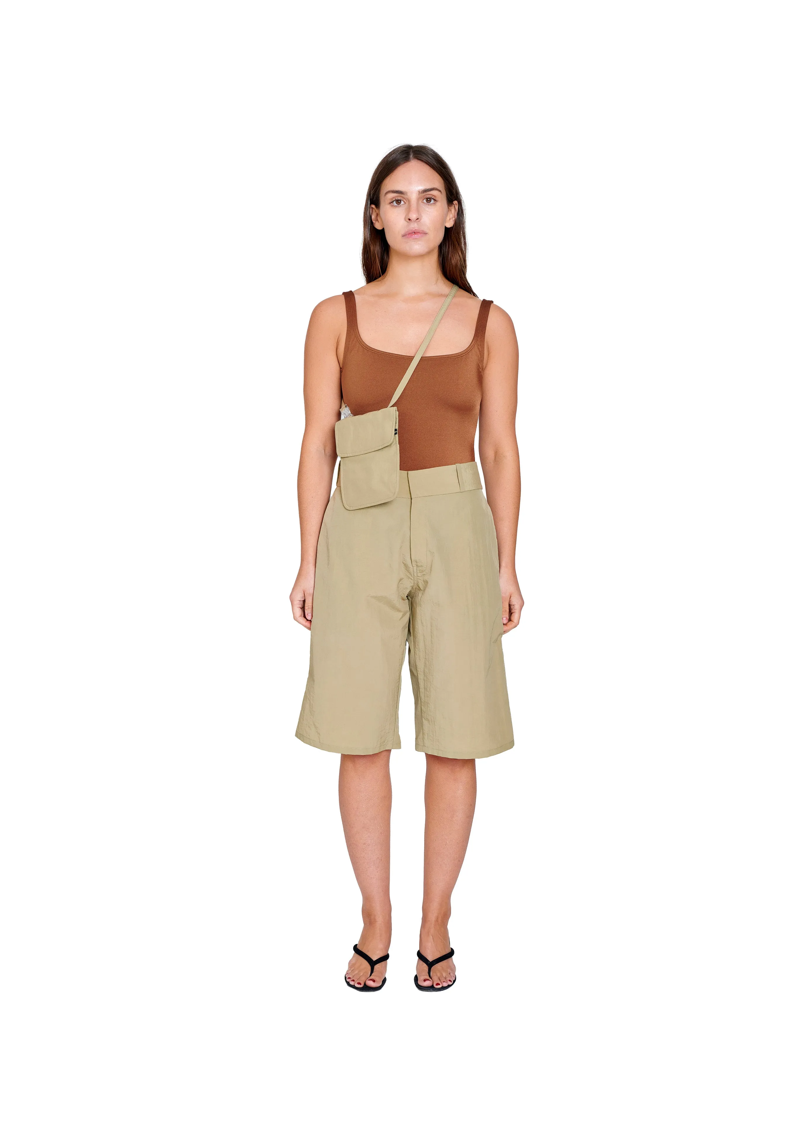 TRAVEL SLING IN TAN NYLON sold by Coming of Age product image thumbnail 2