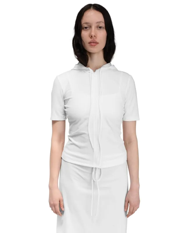 SS HOODIE IN WHITE SPANDEX made by Coming of Age