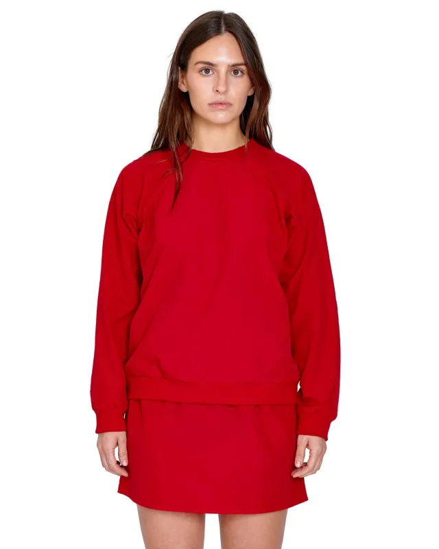 LS PULL OVER IN RED NYLON made by Coming of Age