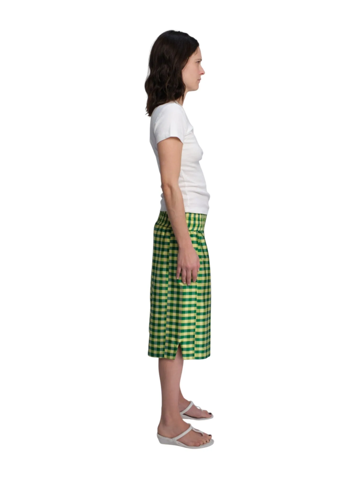 BOXING CAPRI IN GREEN YELLOW sold by Coming of Age product image thumbnail 2