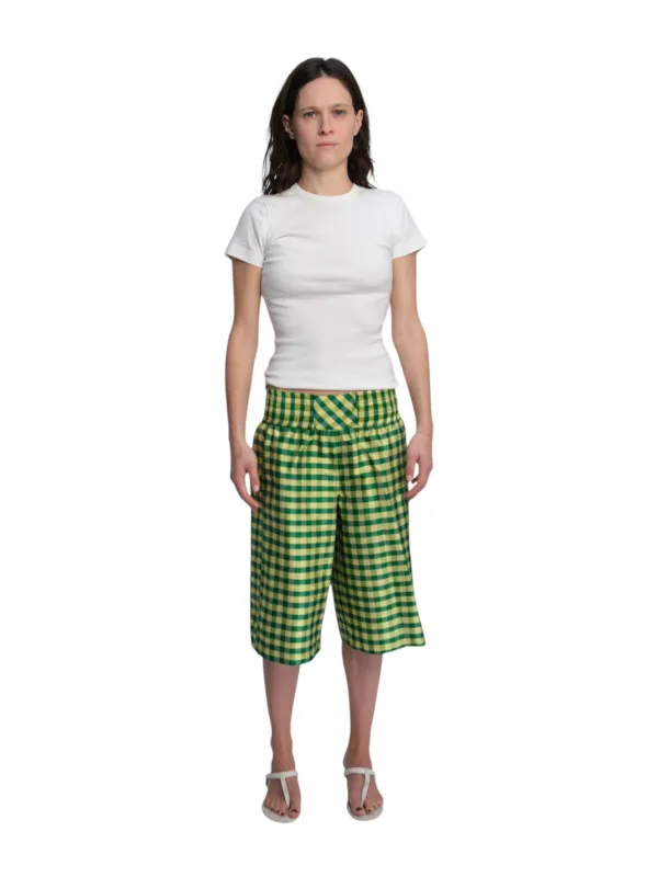 BOXING CAPRI IN GREEN YELLOW made by Coming of Age