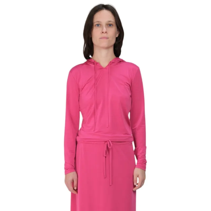 HOODIE IN BUBBLE GUM SPANDEX made by Coming of Age