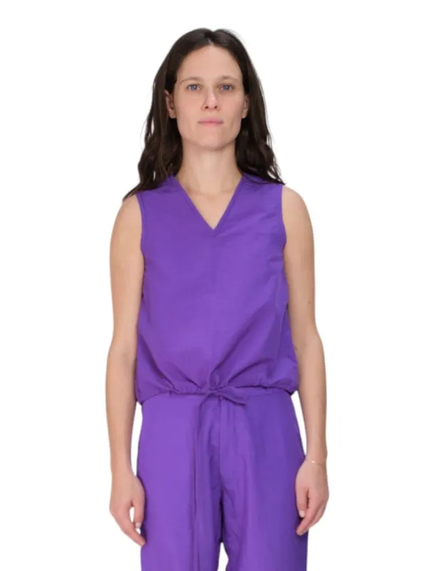 NYLON PURPLE PULLOVER VEST made by Coming of Age