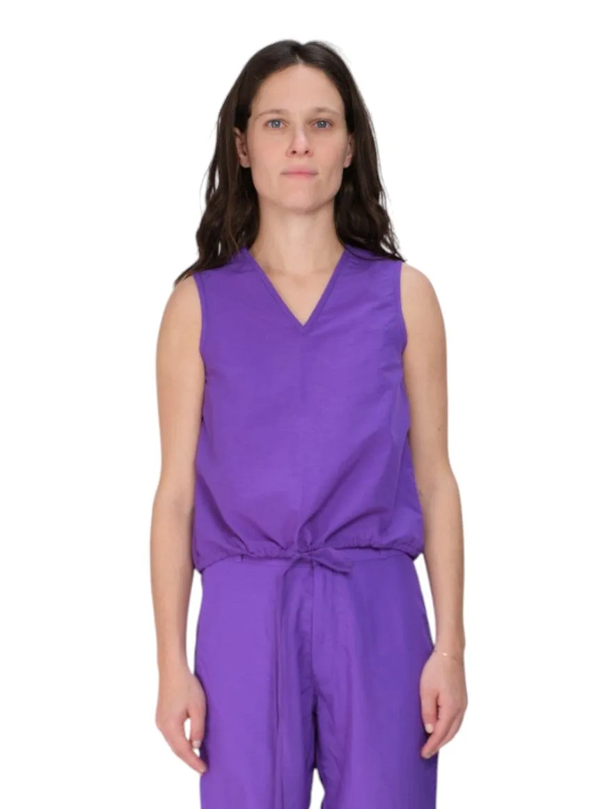 NYLON PURPLE PULLOVER VEST sold by Coming of Age