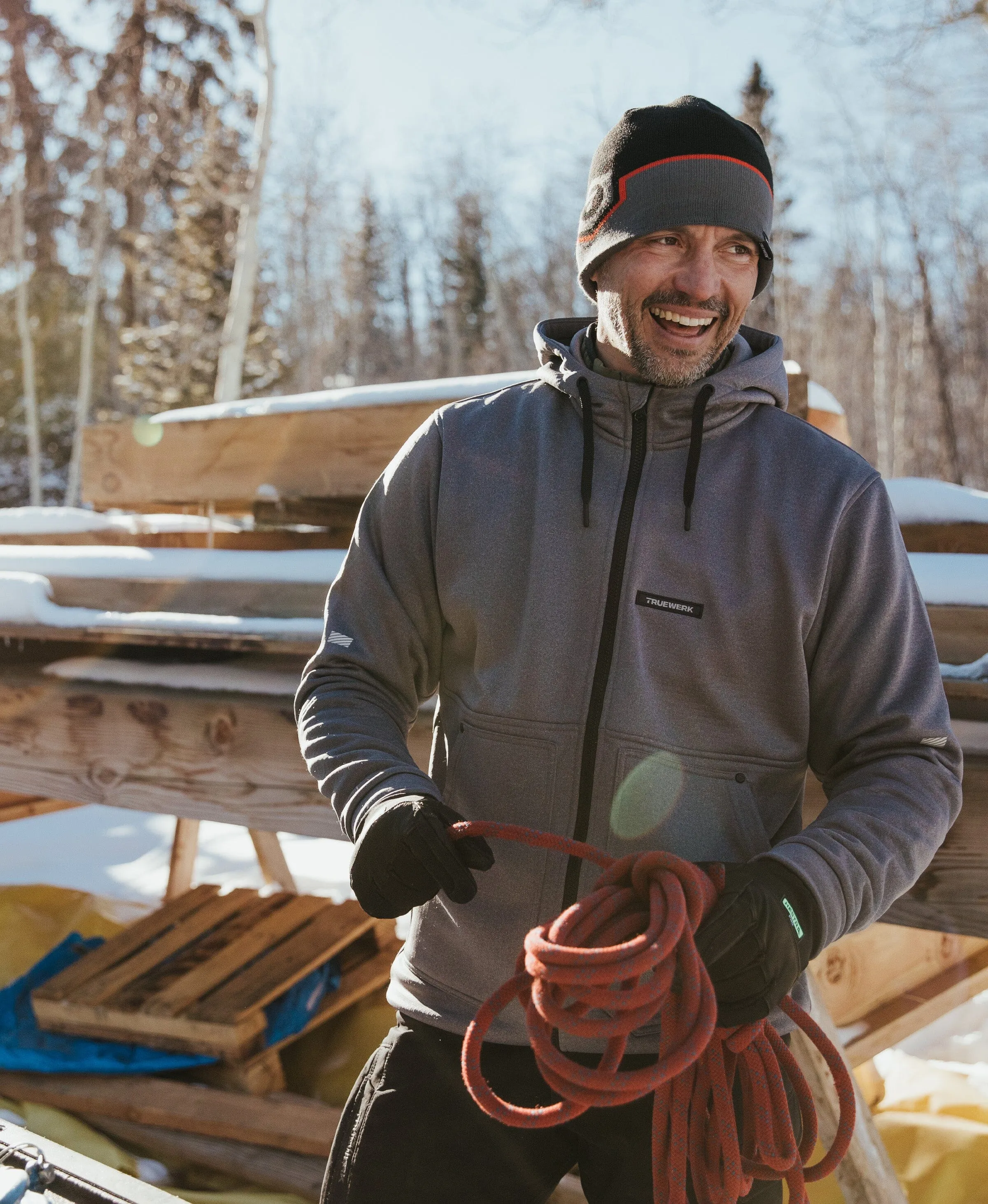 M2 Grid Zip Up Hoodie sold by Truewerk product image thumbnail 2