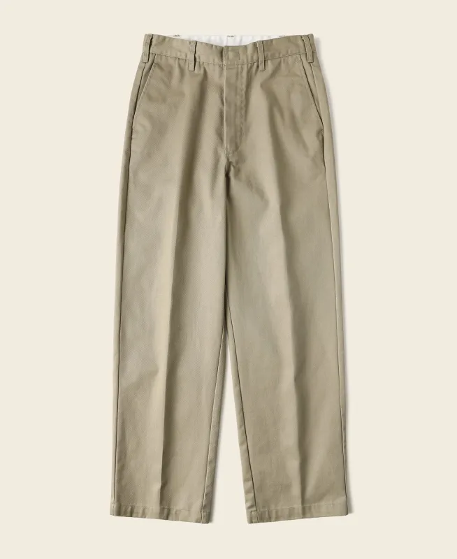 1970s Straight-Leg Work Pants - Khaki sold by Bronson Mfg.