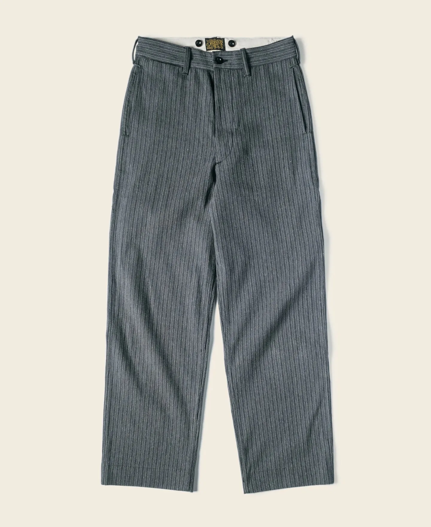 Lot 931 Black & Gray Stripe Pants sold by Bronson Mfg.