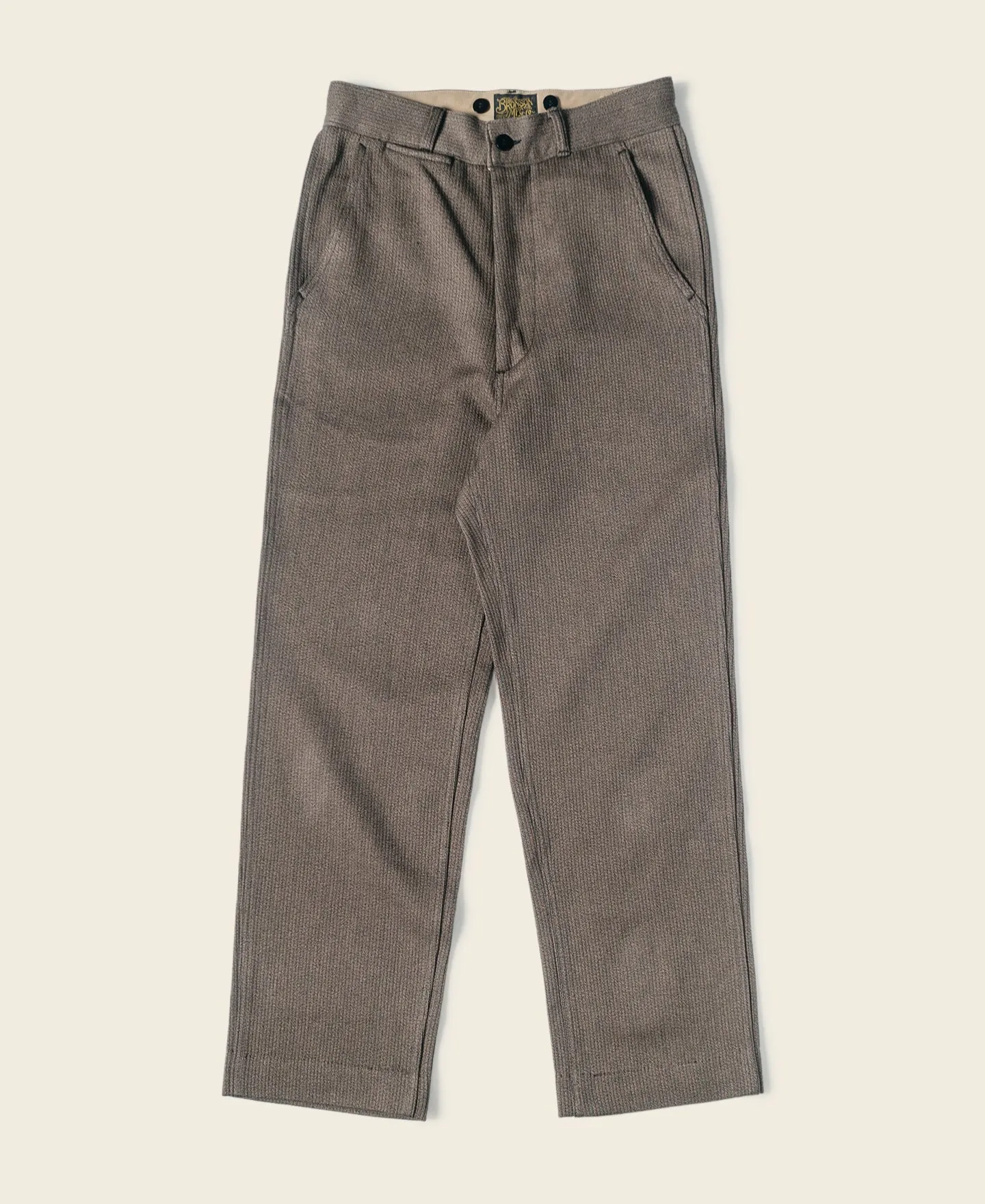 Lot 929 Pique Salt & Pepper Stripe Pants sold by Bronson Mfg.