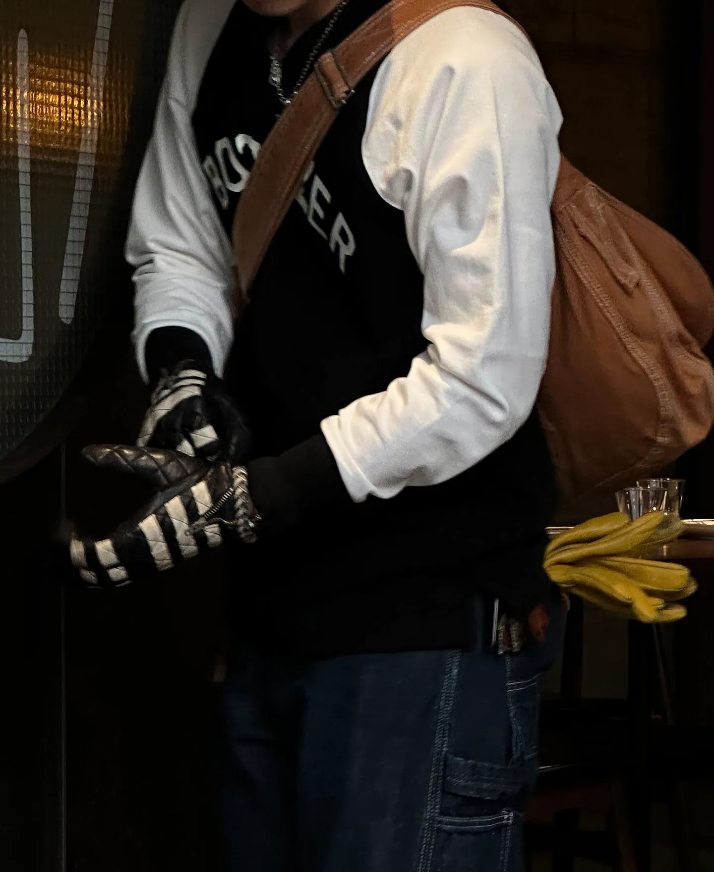 Quarter-Zip Rider Printed Long Sleeve T-Shirt - White sold by Bronson Mfg. product image thumbnail 4