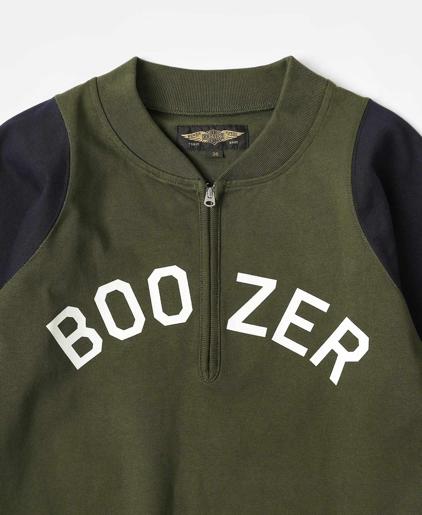 Quarter-Zip Rider Printed Long Sleeve T-Shirt - Olive sold by Bronson Mfg. product image thumbnail 5