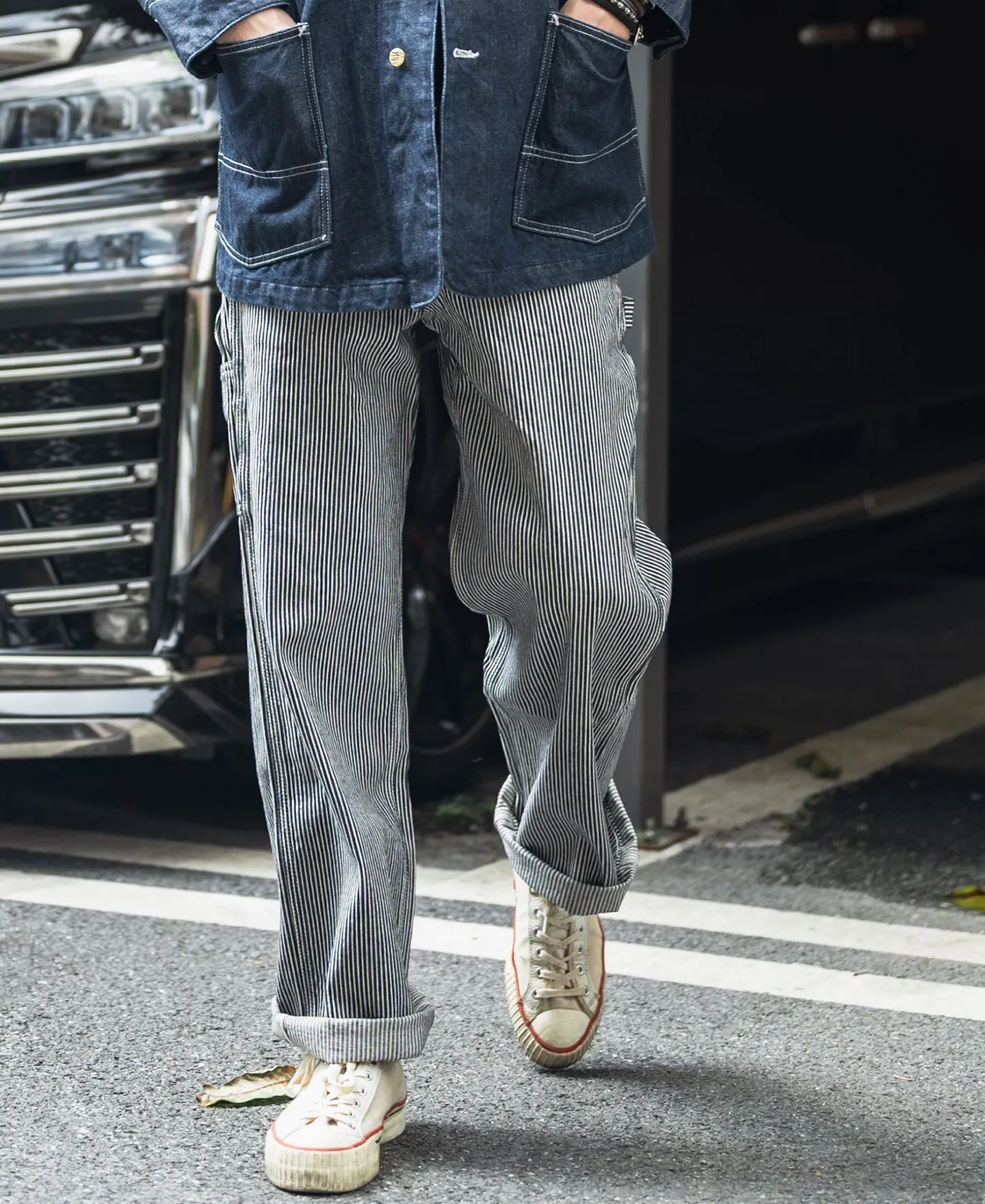 Hickory Stripe Carpenter Pants sold by Bronson Mfg. product image thumbnail 3