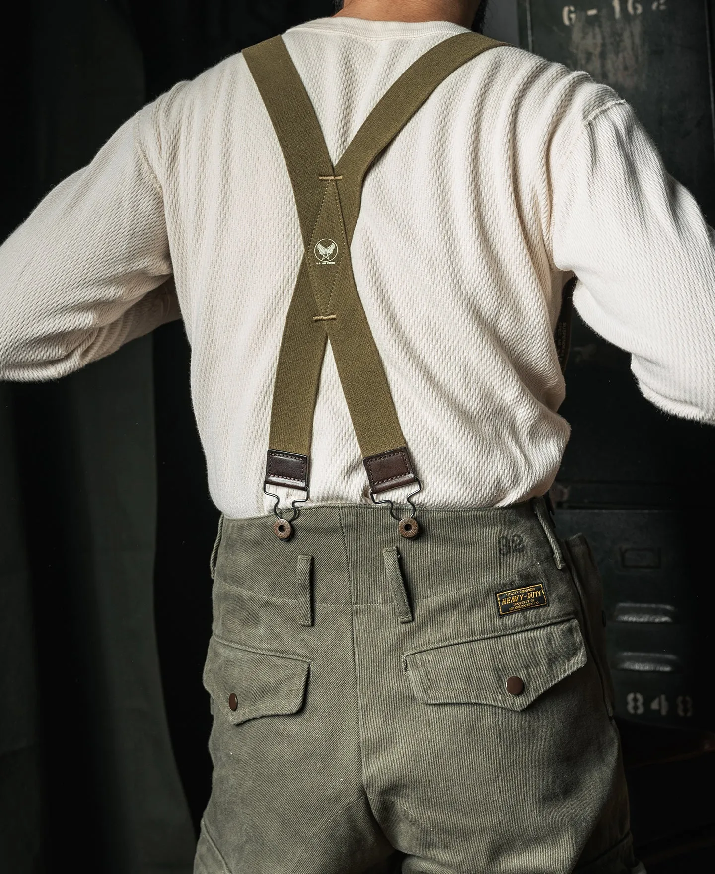USAF X Back Suspenders - Olive sold by Bronson Mfg. product image thumbnail 4