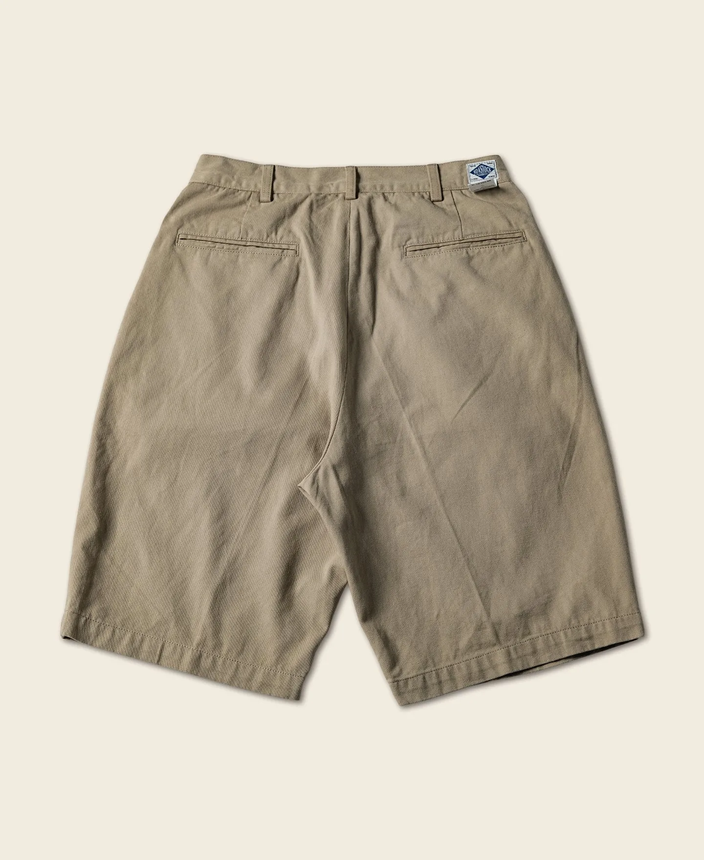 Classic Straight Leg Double Pleated Shorts - Khaki sold by Bronson Mfg. product image thumbnail 2